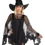 Poncho Bruja con Telaraña x1