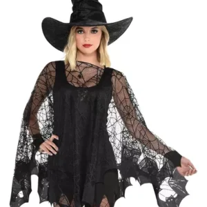 Poncho Bruja con Telaraña x1