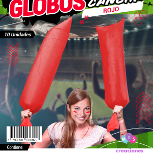 Globos Cancha x10 unidades ROJO