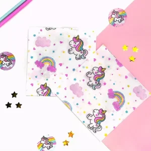 Servilleta Unicornio Arcoiris x20