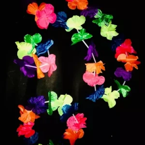 Set Hawaiano Collar ,Vincha y Muñequera Luminoso x1