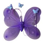 Set de alas mariposa violeta