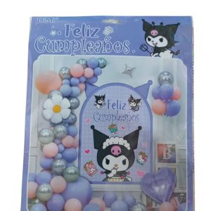 Set de Globos con Poster de Kuromi x1