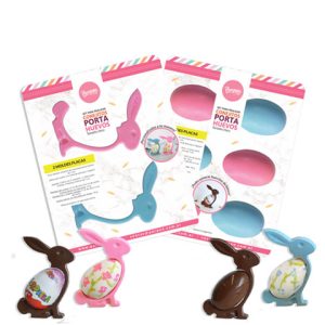 Set de Molde de acetato Conejo porta huevo x1