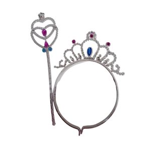 Set Princesa de Vincha Corona c/Mini Cetro x1