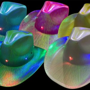 Sombrero Vaquero cowboy  Iridiscente Luminoso x1