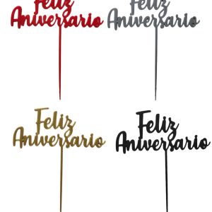 Topper De Torta Feliz Aniversario x1