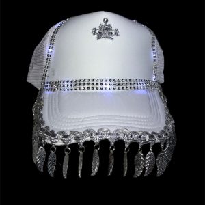 Trucker Luminoso Con Plumas Colgantes x1
