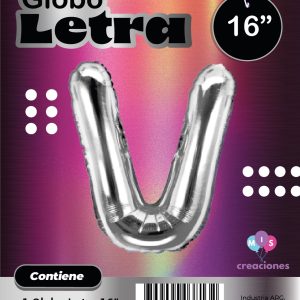 Globo Letra V Blister x1