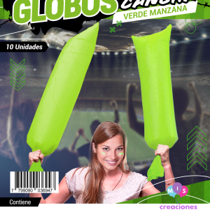 Globos Cancha x10 unidades VERDE MANZANA