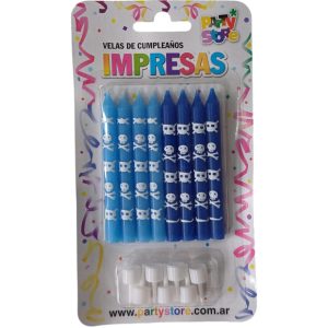 Vela Impresa Calavera x8