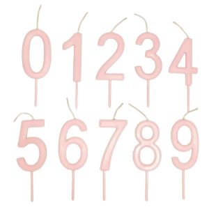 Vela Numero Palito Rosa pastel x 1