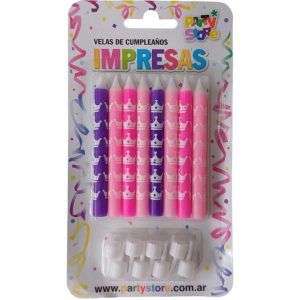 Vela impresa Corona x8