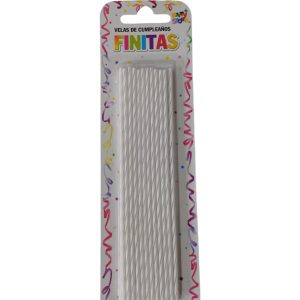 Velas Finitas (17 cm) Torneadas Blancas x 24