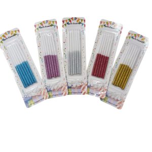 Velas Finitas Bi Color Gibreadas x 6