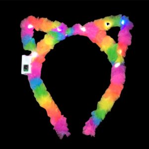Vincha Gato Multicolor luminosa x1