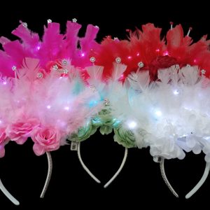 Vincha Flor con Strass Luminosa x1