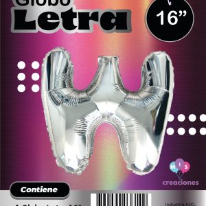Globo Letra W Blister x1