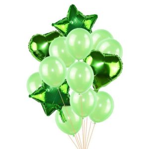 Set De Globos Verde 14 pcs.
