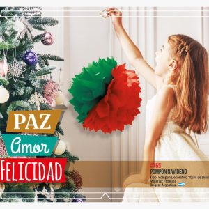 Pom Pom Navideño de tela x 1