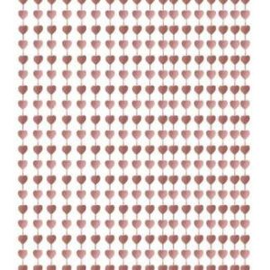 Cortina De Corazones Rosa Gold x 1