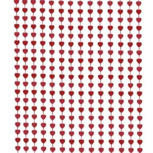 Cortina De Corazones Rojos x 1