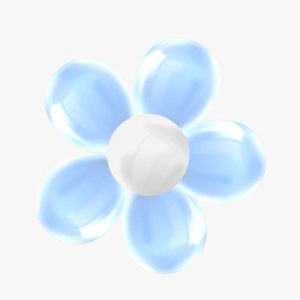 Flor Decorativa De Globos  celeste y blanco