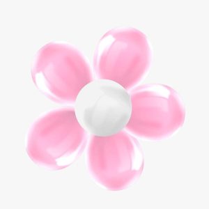 Flor Decorativa De Globos rosa y blanco