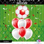 Set de globos pelota Rojo y Blanco 7pcs