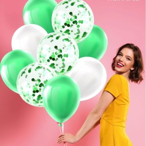 Bouquet De Globo Latex Mas Confeti Verde