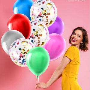 Bouquet De Globo Latex Mas Confeti Multicolor