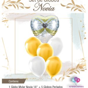 Set de globos Novia 7pcs
