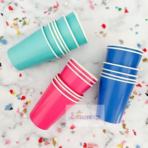 Vasos Descartable Poli Papel  x 6