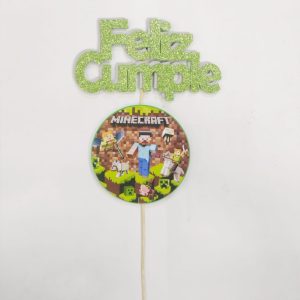 Cartel De Feliz Cumple Minecraft x 1