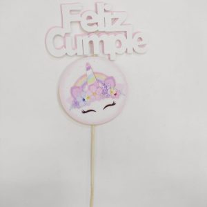 Cartel De Feliz Cumple Unicornio x 1