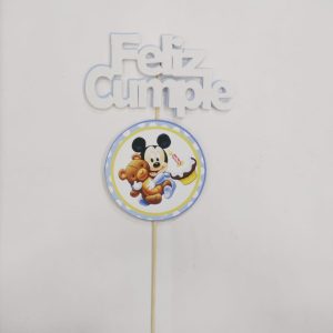 Cartel De Feliz Cumple Mickey Baby x 1