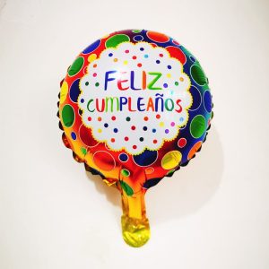 Globo De Feliz Cumple Lunares 10" x 1