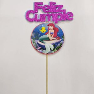 Cartel De Feliz Cumple De La Sirenita x 1