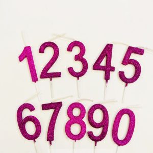 Vela Numero Palito Fucsia x 1