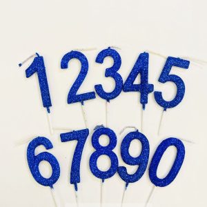 Vela Numero Palito Azul  x 1