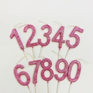 Vela Numero Palito Rosa Gold  x 1