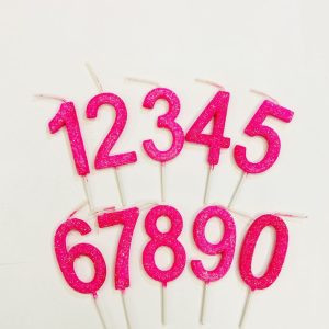Vela Numero Palito Rosa  x 1