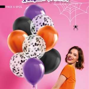 Bouquet de Globo Latex mas confeti  Halloween