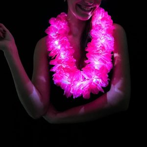 Collar Hawaiano Grande Luminoso x1