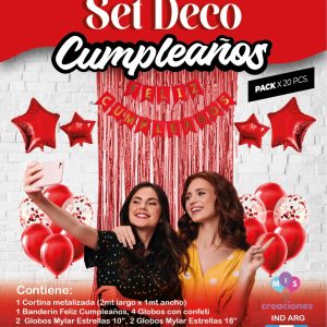 Set decoración completo Rojo x 1