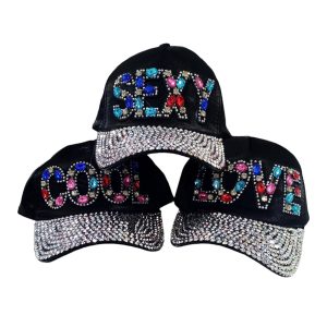 Cap trucker Negra Con Brillos x1