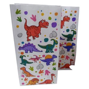 Bolsita de Papel kraft  "Dinosaurios" x10