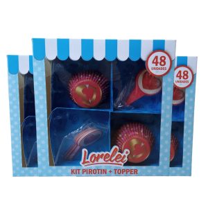 Kit Pirotin + Topper Corazones x48uni