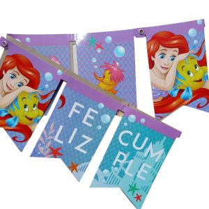 Banderin La Sirenita (Ariel) x1