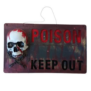 Cartel Poison Esqueleto con Led x1